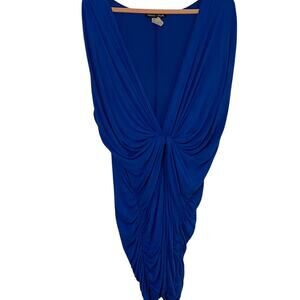 Fashion To Figure Royal Blue Ruching Mini Dress 3X